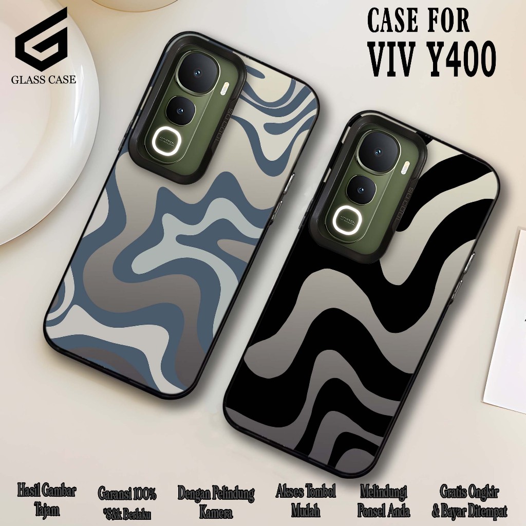 CASE VIVO Y400 SOFTCASE HYBRID IMD PLATE HOLOGRAM PREMIUM SO COOL ( ABSTRAK NEW ) Casing Glossy