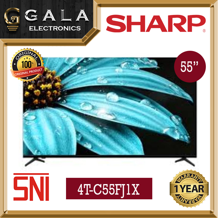 LED ANDROID TV SHARP 4T-C55FJ1X 4K FRAMELESS GOOGLE TV 55 INCH