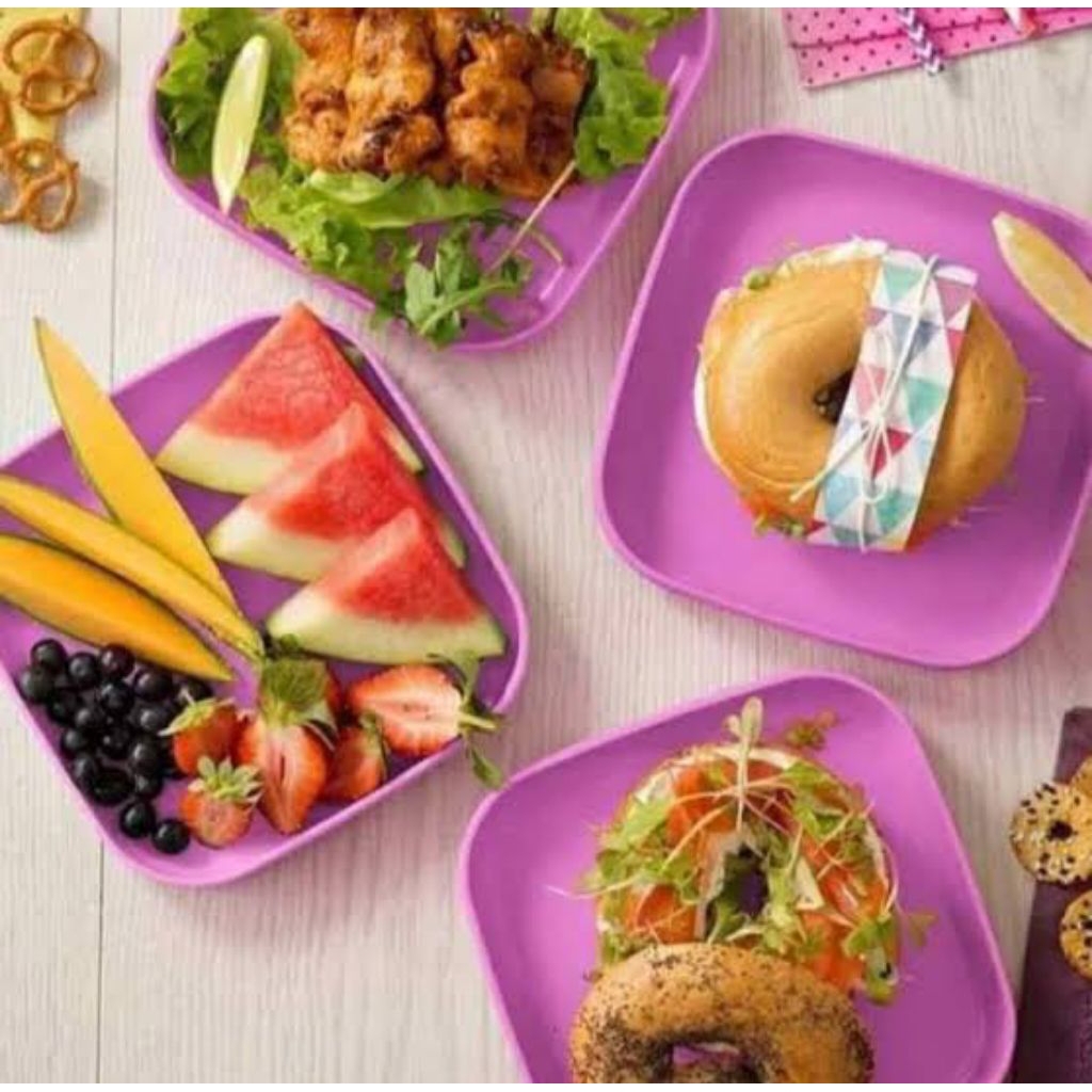 Breakfast plate ecer 2pcs/Piring Tupperware