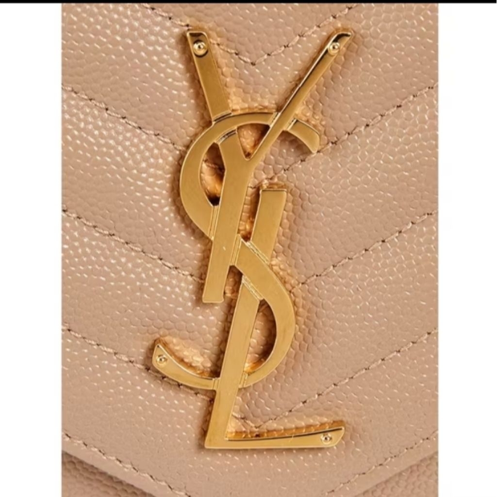 YSL WOC 19cm Nude / Dark Beige GHW 100% Authentic