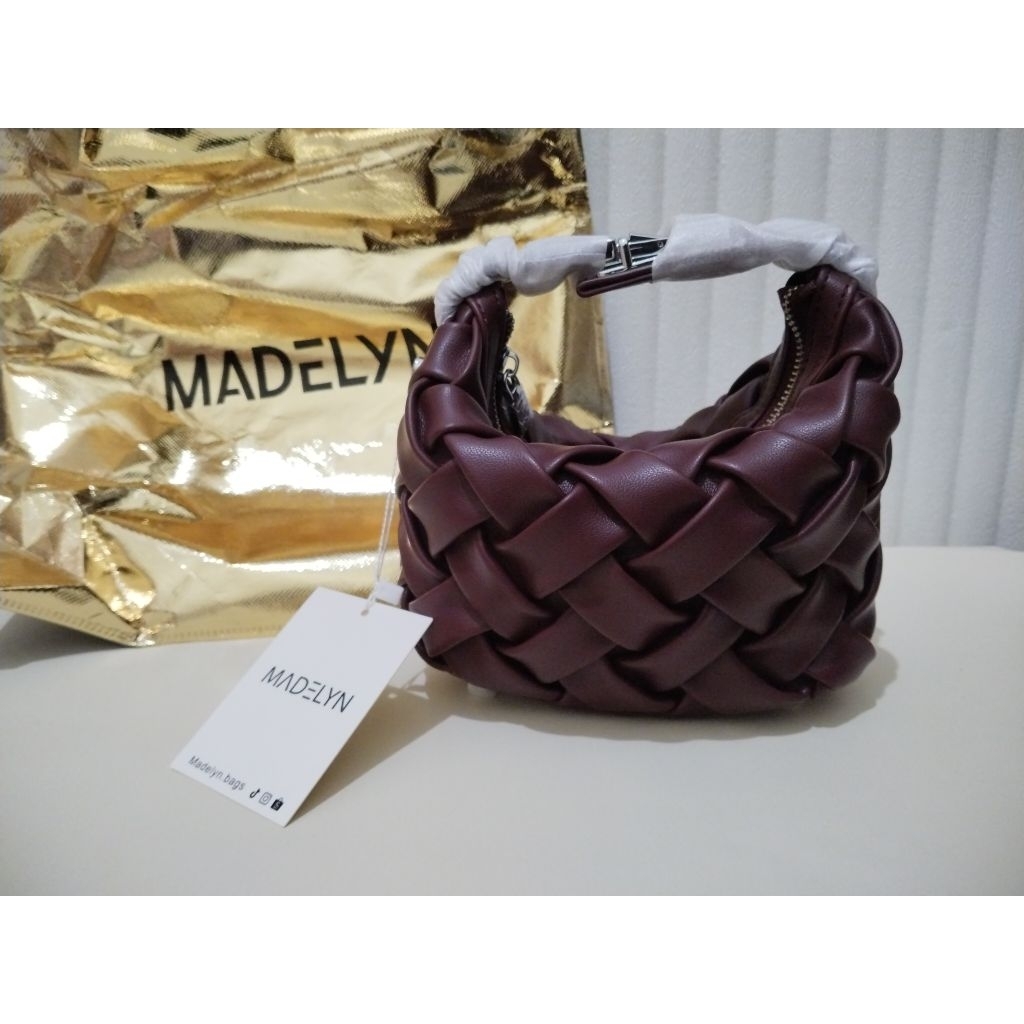 TAS FASHION MADELYN BAGS APURVA PU LEATHER CHERRY RED NEW