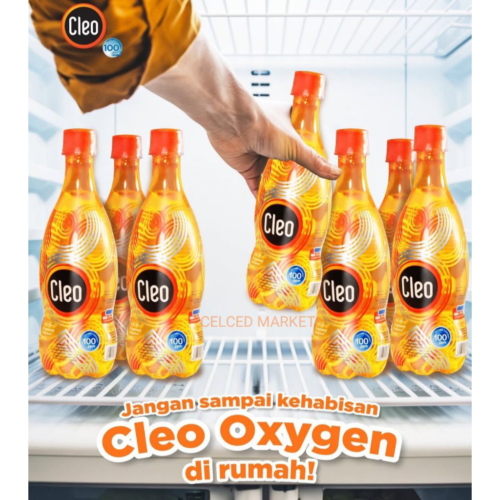 Cleo Oxygen Water 500 ml 1 Dus isi 24 Botol | Air Minum Oksigen 100 PPM