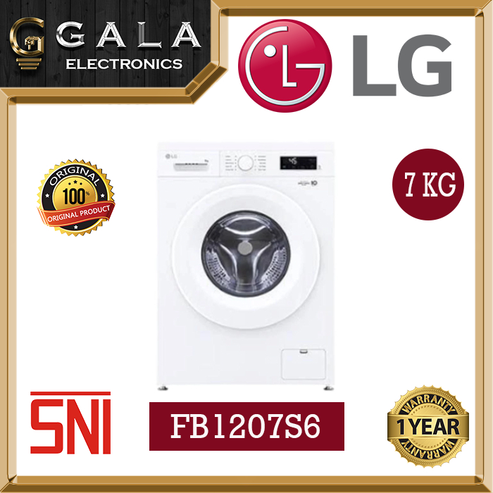 Mesin Cuci Otomatis LG FB1207S6 Front Loading 7 KG