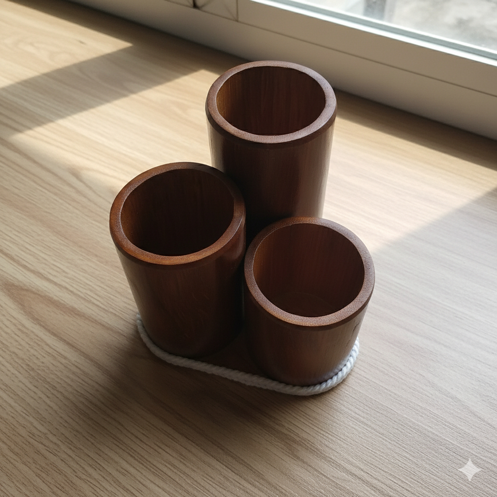 Prakarya  tempat pensil Tempat sendok Vas bunga Kerajinan bambu