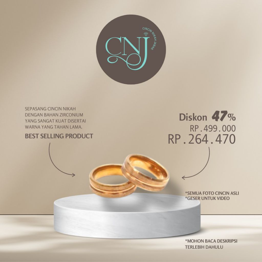 Cincin Nikah Zirconium Sepasang (4)