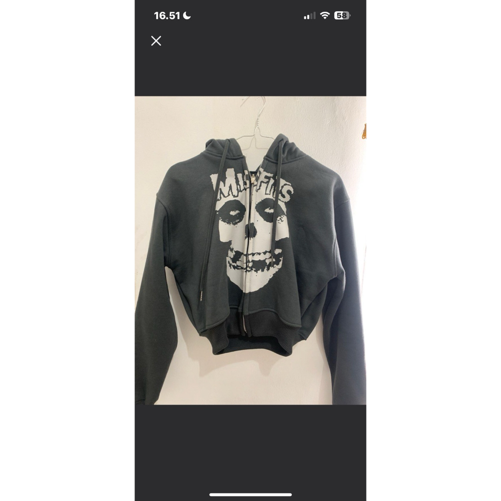 misfits hoodie croptop