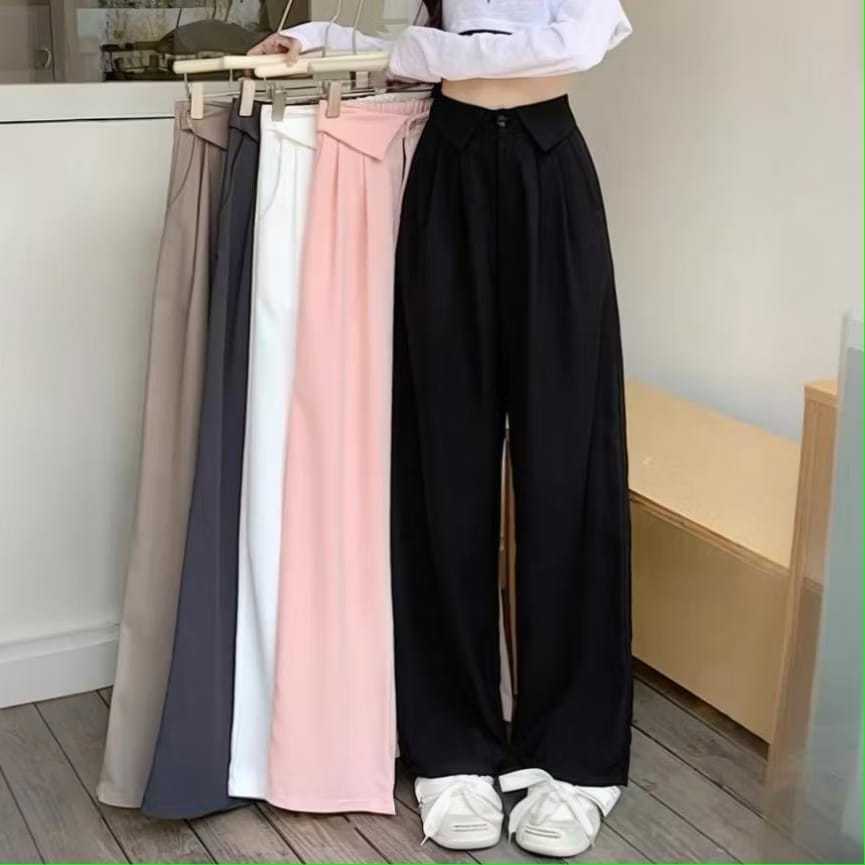 Loose Pant Katun Celana Loose Pant Katun Korean Style Wanita Casual Fit to XL Loose Pant Katun Korea