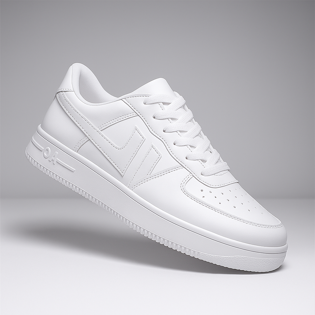 Sepatu Wanita Pria Putih Polos Sneakers Casual Cewek Cowok