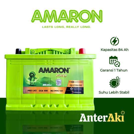 AMARON PRO DIN84 Aki Mobil Toyota Fortuner Diesel - Accu Kering LN3