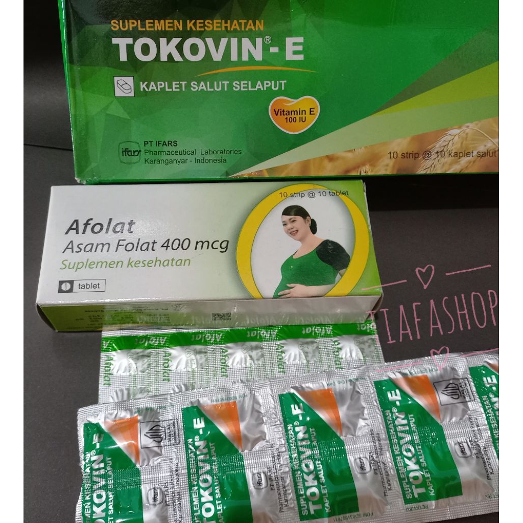 paket promil satu bulan program hamil asam folat afolat dan vitamin e