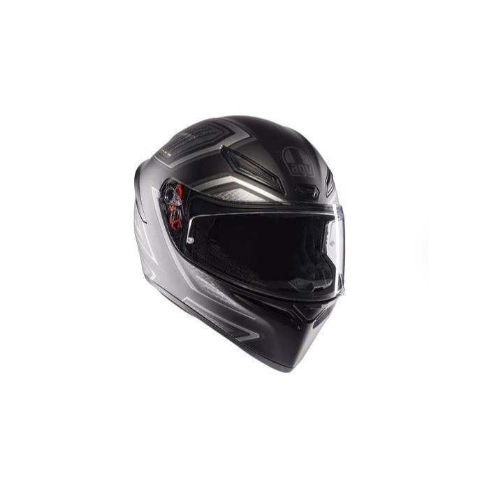Helm Full Face - AGV K1 S Sling Matt Black Grey SNI