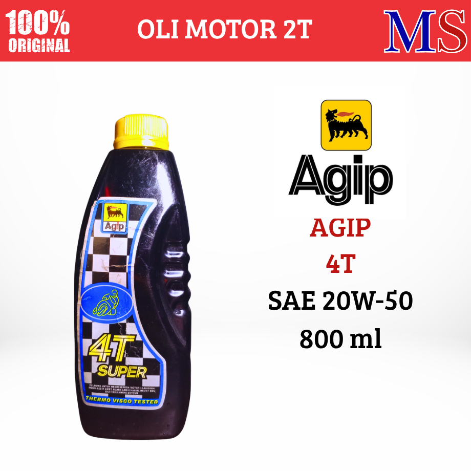 Oli Mesin Motor AGIP 4T Super Oli Motor 4T (bebek) Berkualitas Tinggi