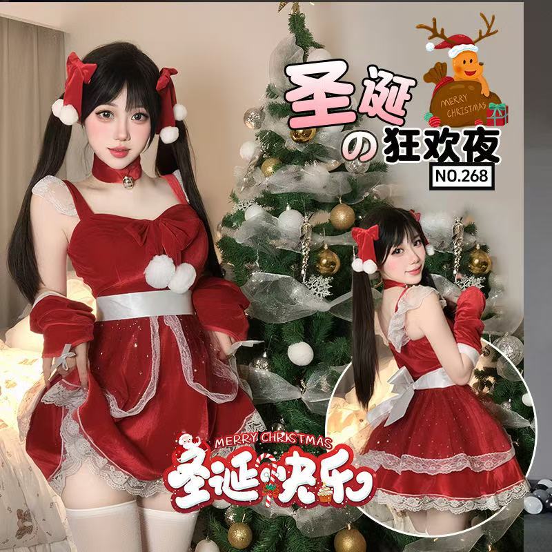 Christmas costume cosplay Halloween bunny costume bunny girl costume maid costume uniform temptation