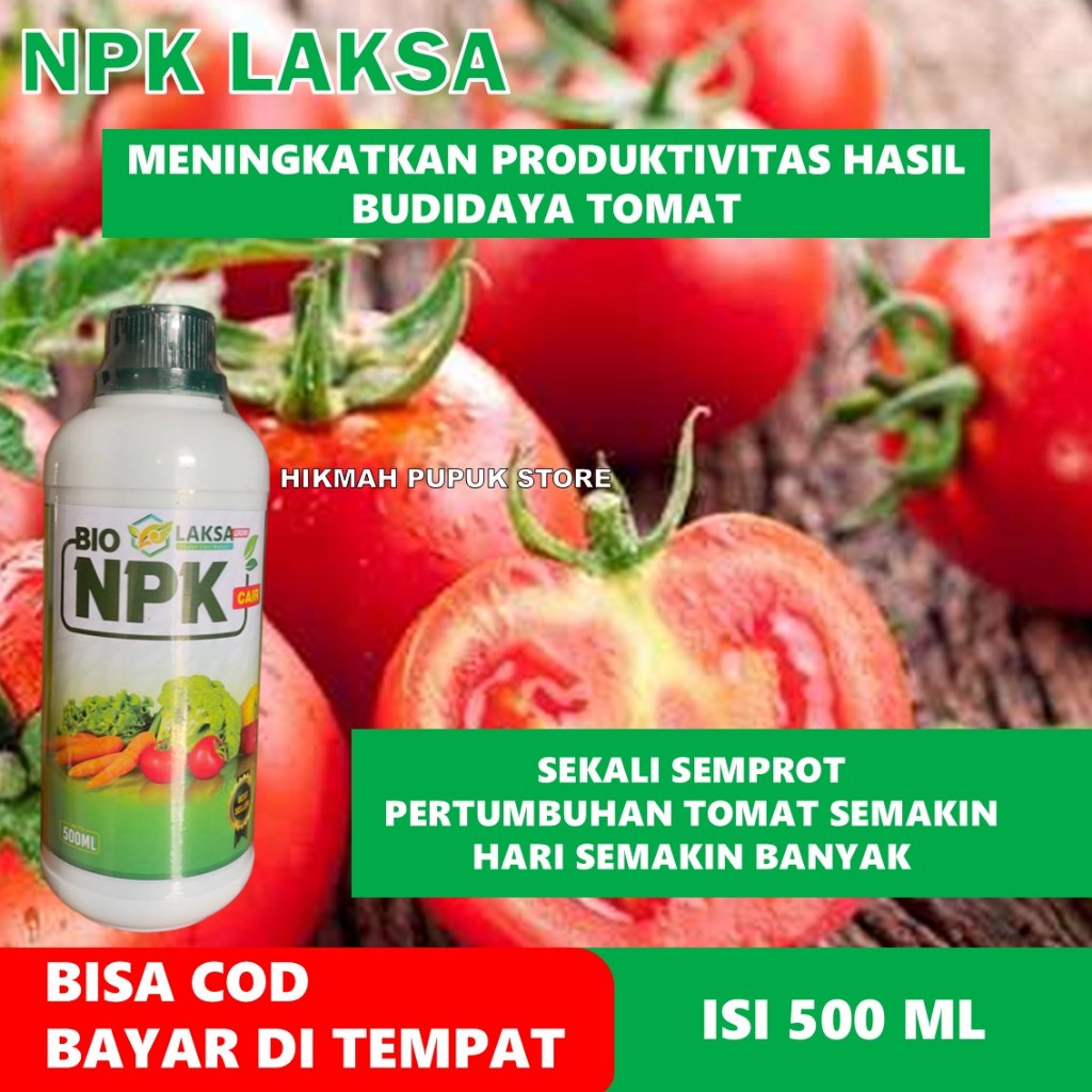 Pupuk Cair NPK Khusus Tomat – Penyubur Daun dan Pelebat Buah – Nutrisi Lengkap Perangsang Bunga & Ak