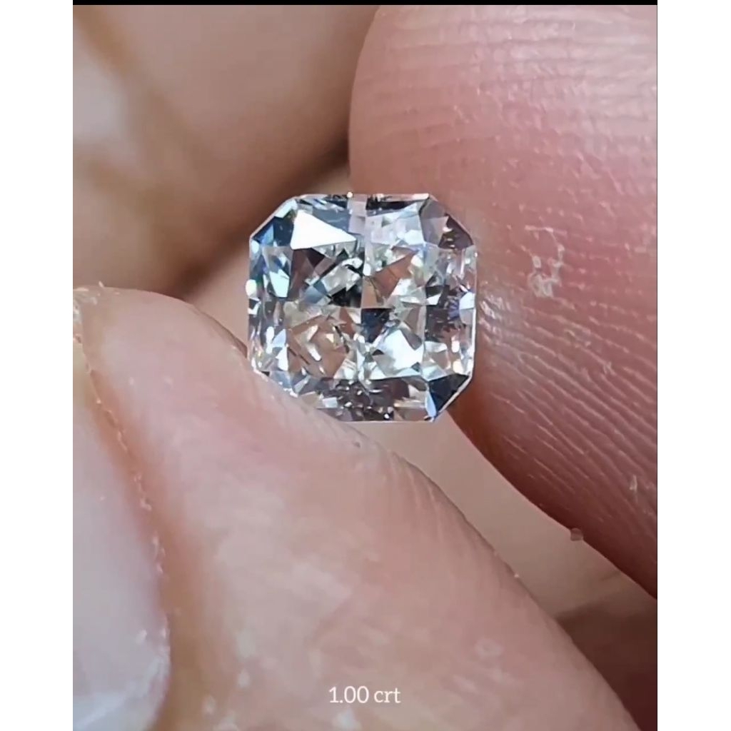 Natural permata berlian radiant 1,00ct asli banjar F1409