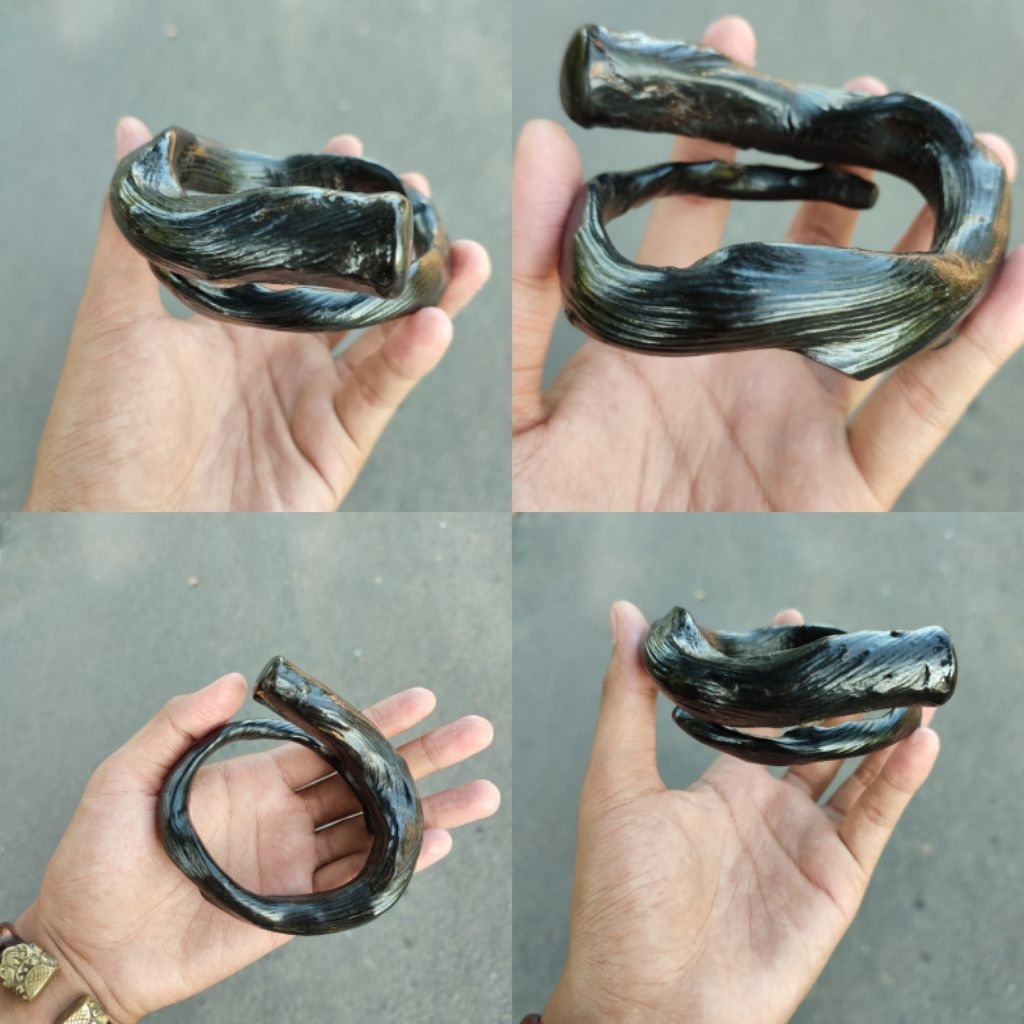 Gelang Akar Bahar Hitam Size Jumbo Natural Asli Berkualitas / Akar Bahar Asli