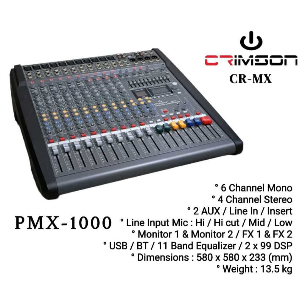 MIXER AUDIO CRIMSON PMX-1OOO