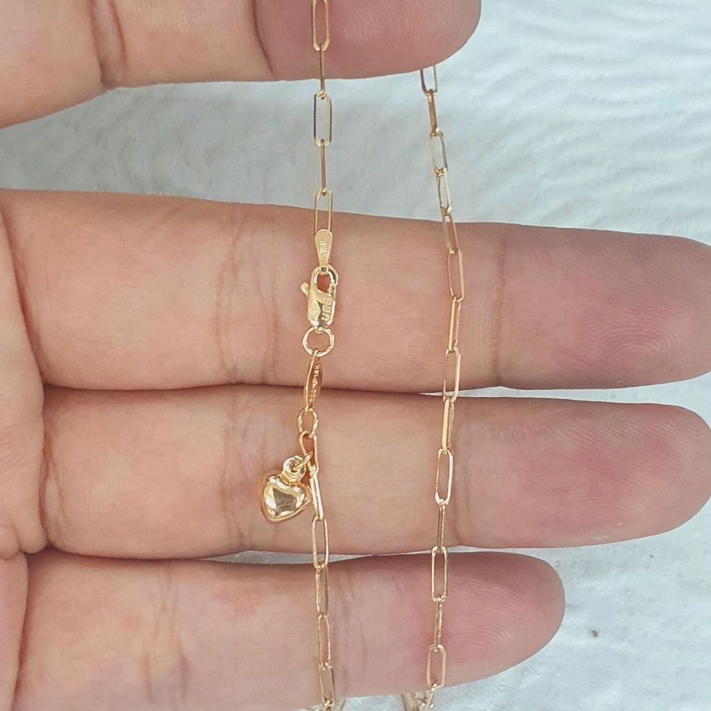 gelang kaki paperlina model love kombinasi emas 70% 700 70 % 16k