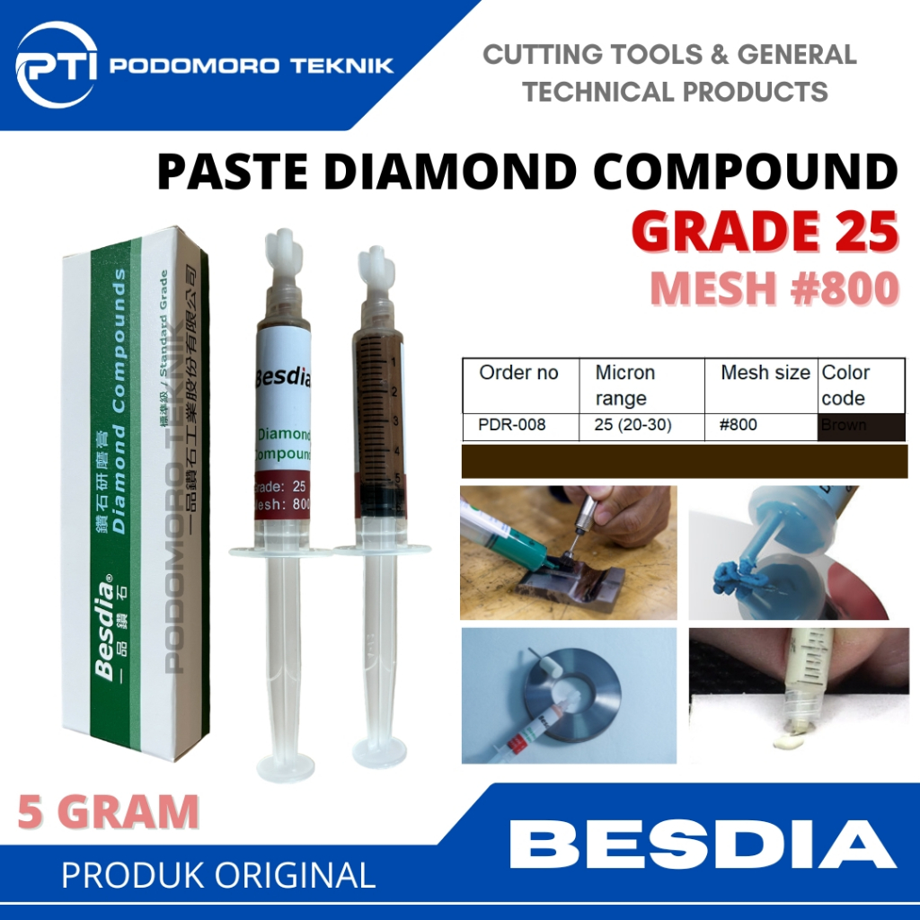 BESDIA Grade 800 Diamond Compound 5 Gram BESDIA #800 Brown