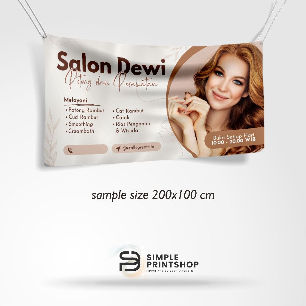 Spanduk Banner Salon Free Custom Design