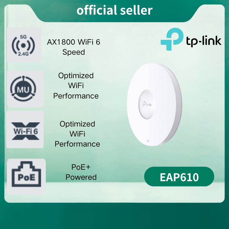 TP-LINK OMADA EAP610 AX1800 Ceiling Mount Dual-Band Wi-Fi 6 Access Point