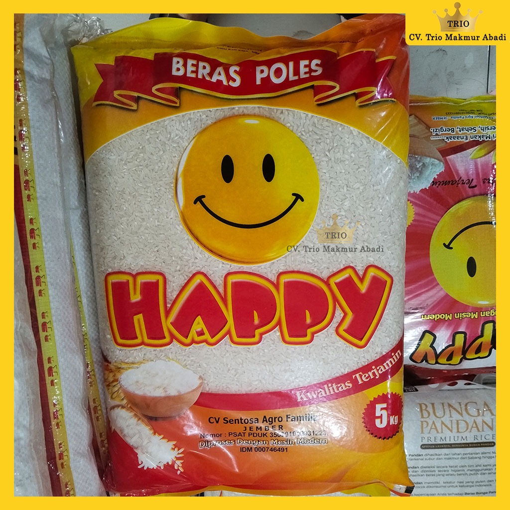 Beras Happy 5kg Grosir