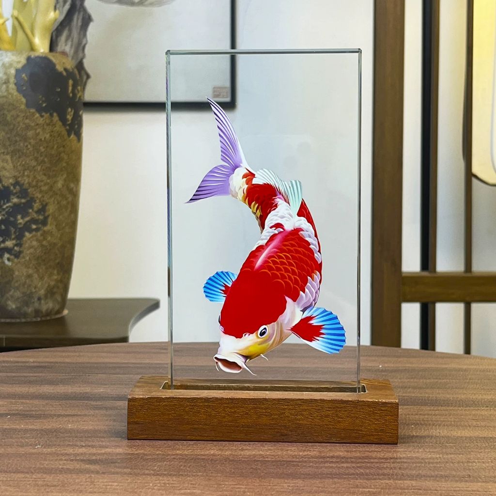 pajangan kristal ikan Koi 10cm x T20cm
