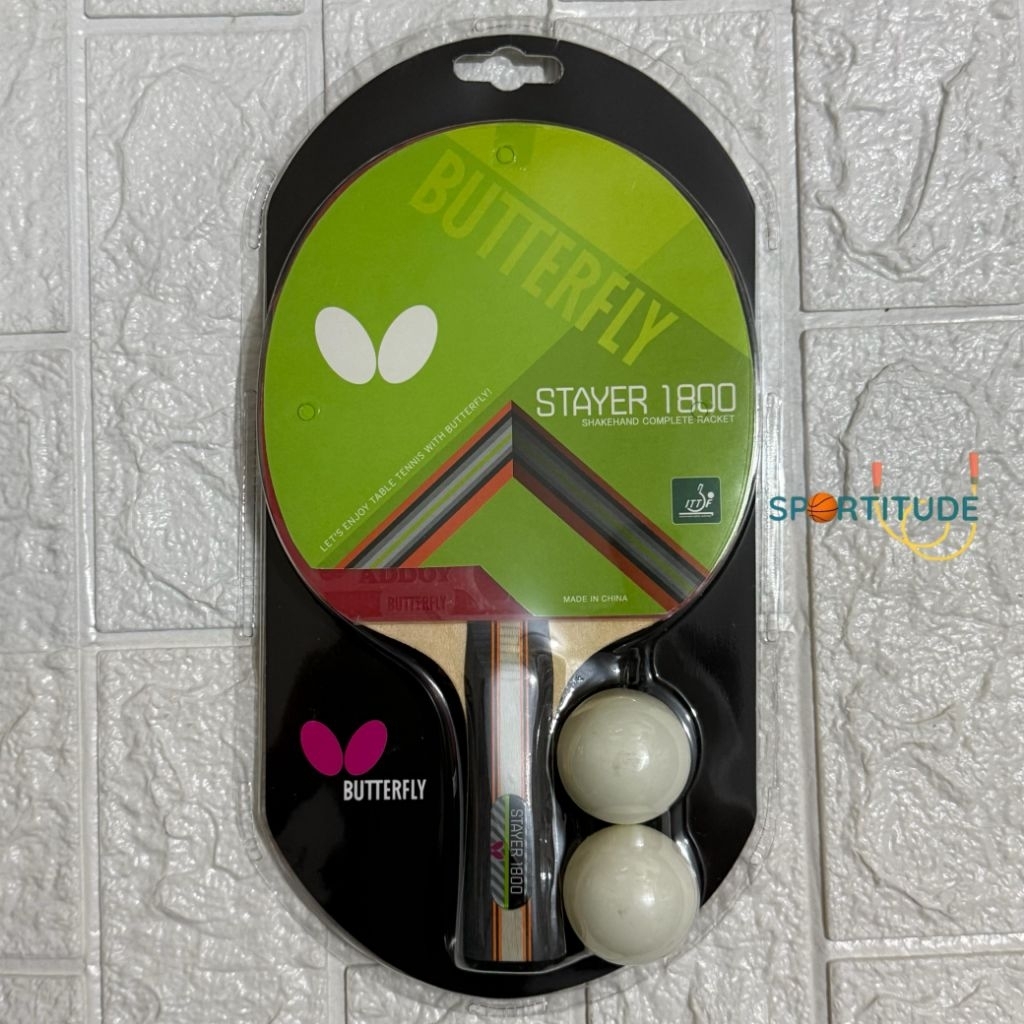 Bet Pingpong Bet Tenis Meja Bat Pingpong Butterfly STAYER 1800 ORIGINAL