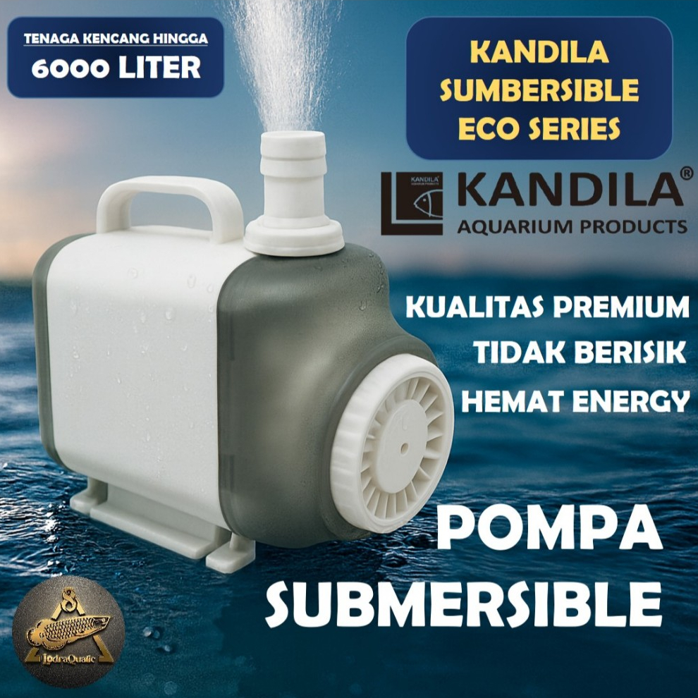 POMPA KANDILA ECO 103 - 108 AIR CELUP KOLAM KOI HIDROPONIK 1500-6000 L/J NAIK 4M