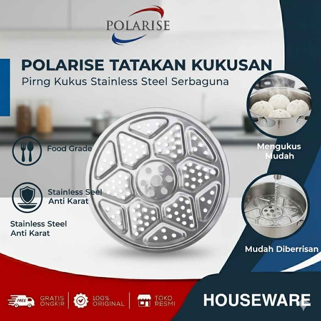 [COD] Alat Steamer Serbaguna 15-26 cm Alat Kukusan Stainless Saringan Teflon Panci Saringan Wajan