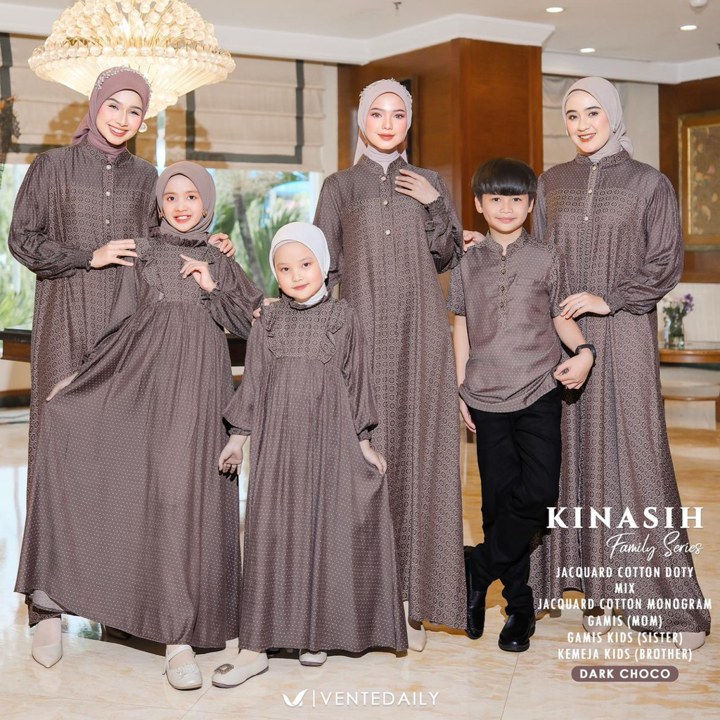 KINASIH COUPLE SET SARIMBITAN KELUARGA DRESS KURTA POLOS BY VENTE