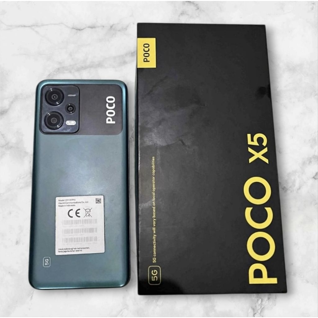 poco x5 versi ram 6 128gb 5g lte hp second lengkap original