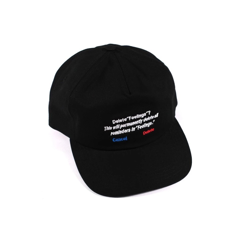 6 Panel Himmela Black Thanksinsomnia Embroidery Patches Topi