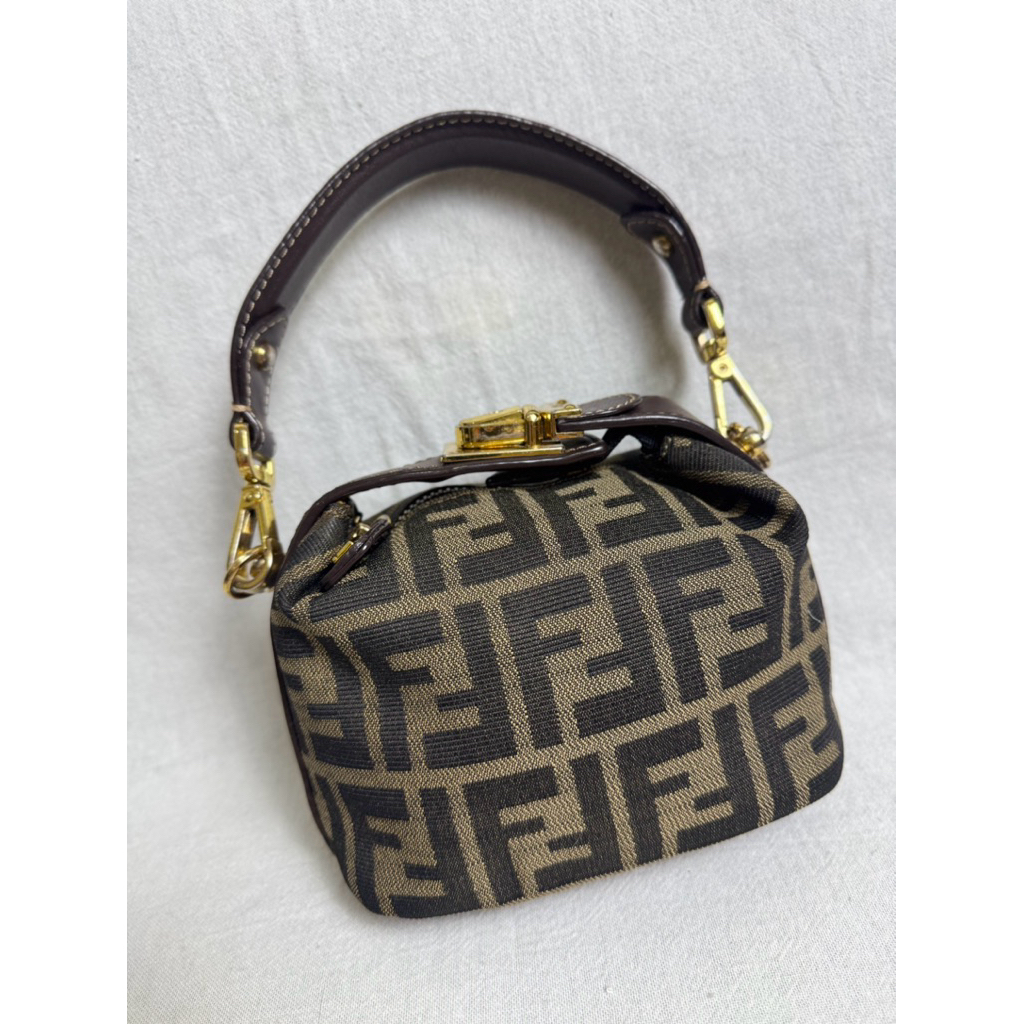 TAS FND VINTAGE ZUCCA TOP HANDLE BAG PRELOVED BRANDED