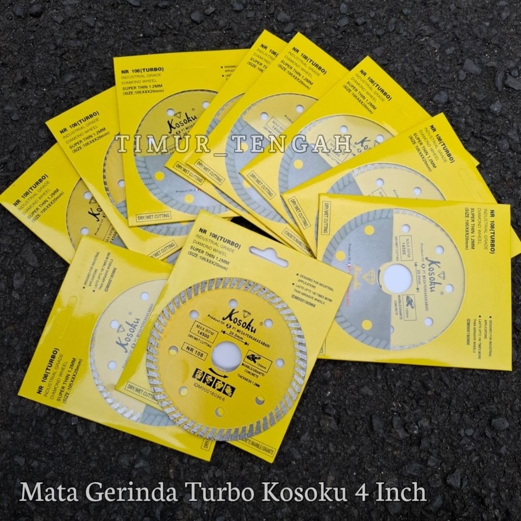 Mata Pisau Potong Keramik Granit 4" Diamond Wheel Super Tipis NR 108 Turbo/ Mata Gerinda Potong