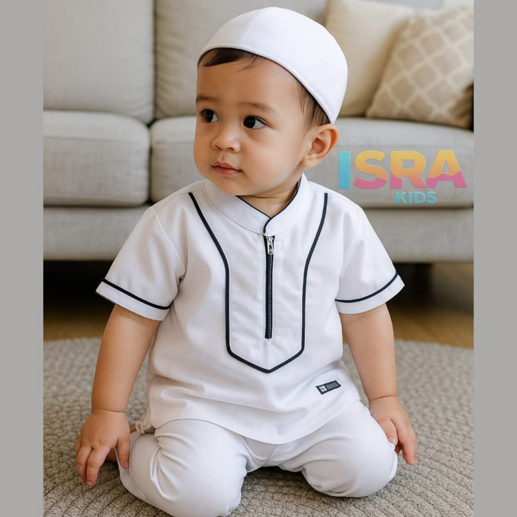 Setelan Koko Anak Modern – Baju Muslim Anak Laki Laki 1–5 Tahun, Tersedia Banyak Warna