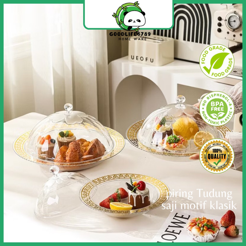 Tudung Saji Penutup Makanan Piring Dessert Tempat Buah & Tempat Kue Nampan Makanan Baki /Piring Tudu