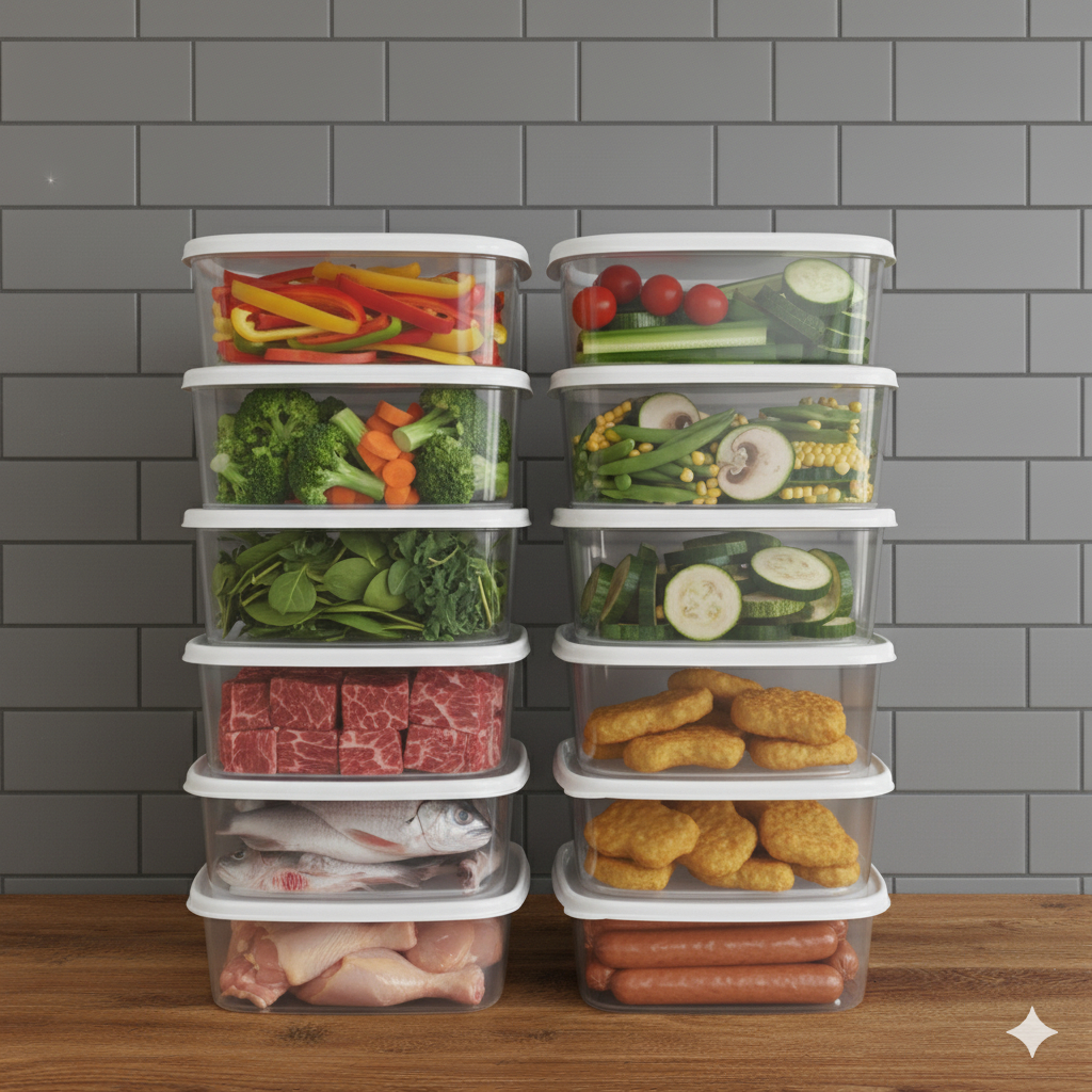 BEST DEALS FOOD KONTAINER TOPLES PLASTIK BENING KULKAS SET CALISTA RUMOI 12PCS TOPLES KULKAS TEMPAT