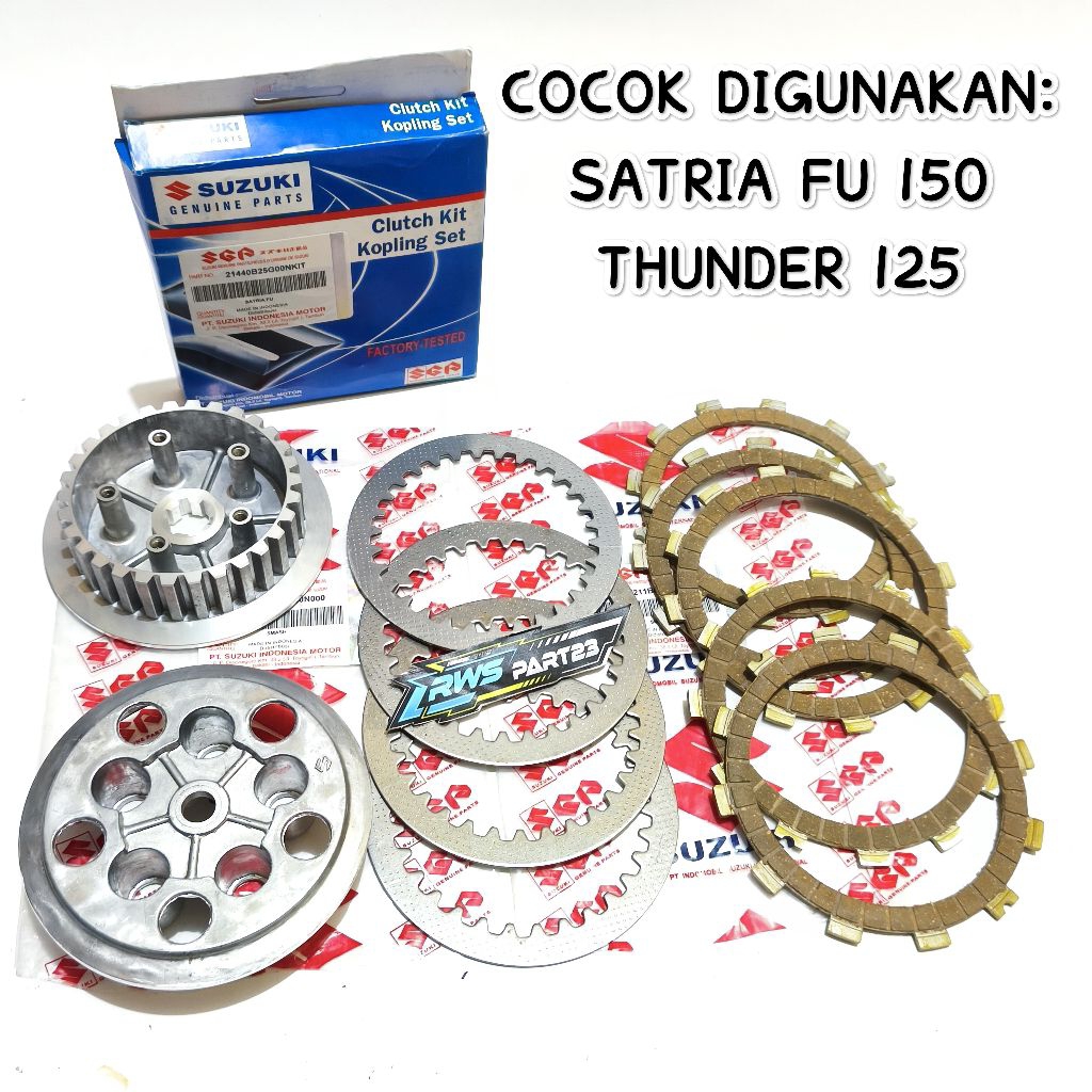 RUMAH KOPLING KAKI 5 + PLAT KOPLING + PLAT GESEK SUZUKI SATRIA FU 150 THUNDER 125