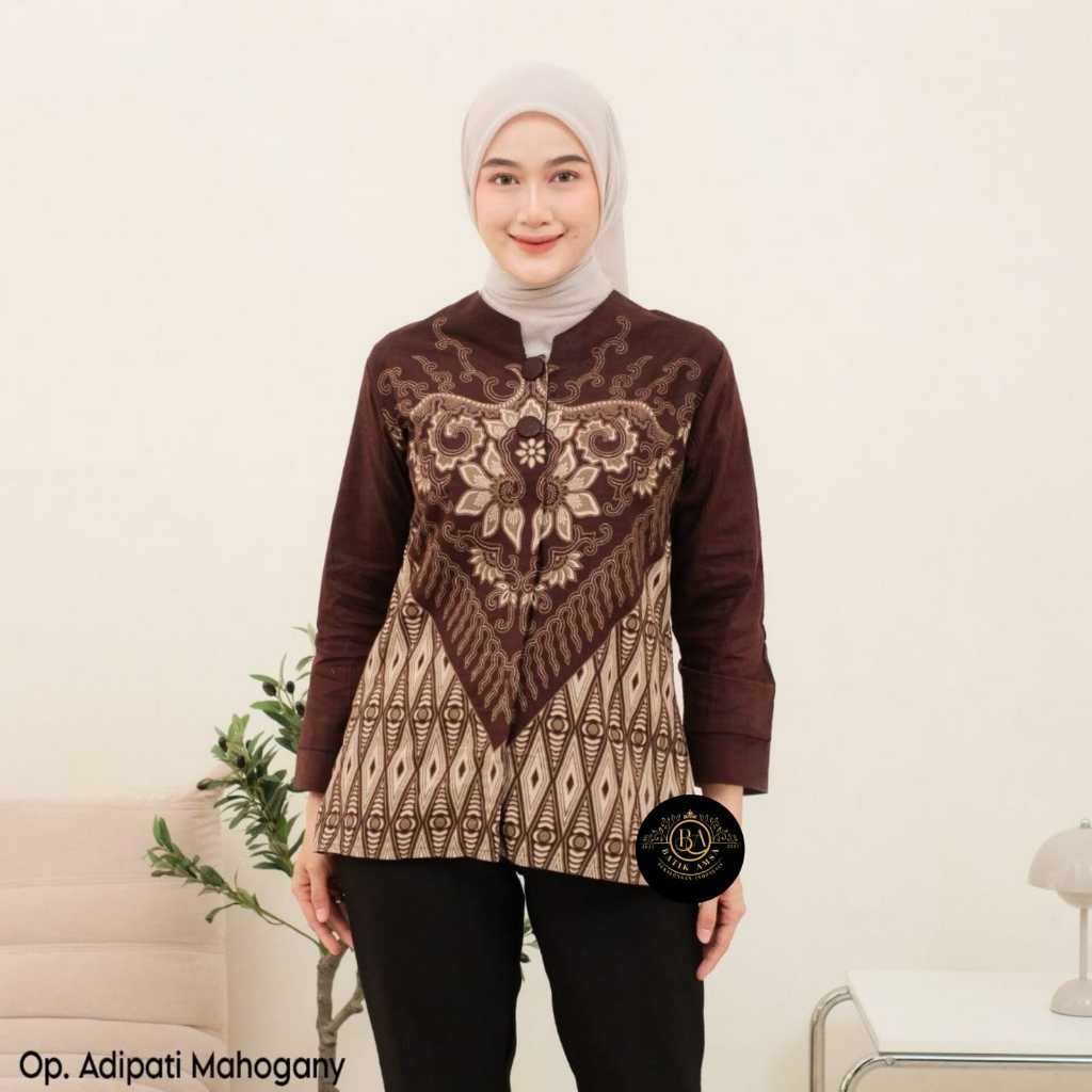 BAJU BATIK WANITA MODERN MONALISA GENES M,L,XL,XXL ASLI PEKALONGAN
