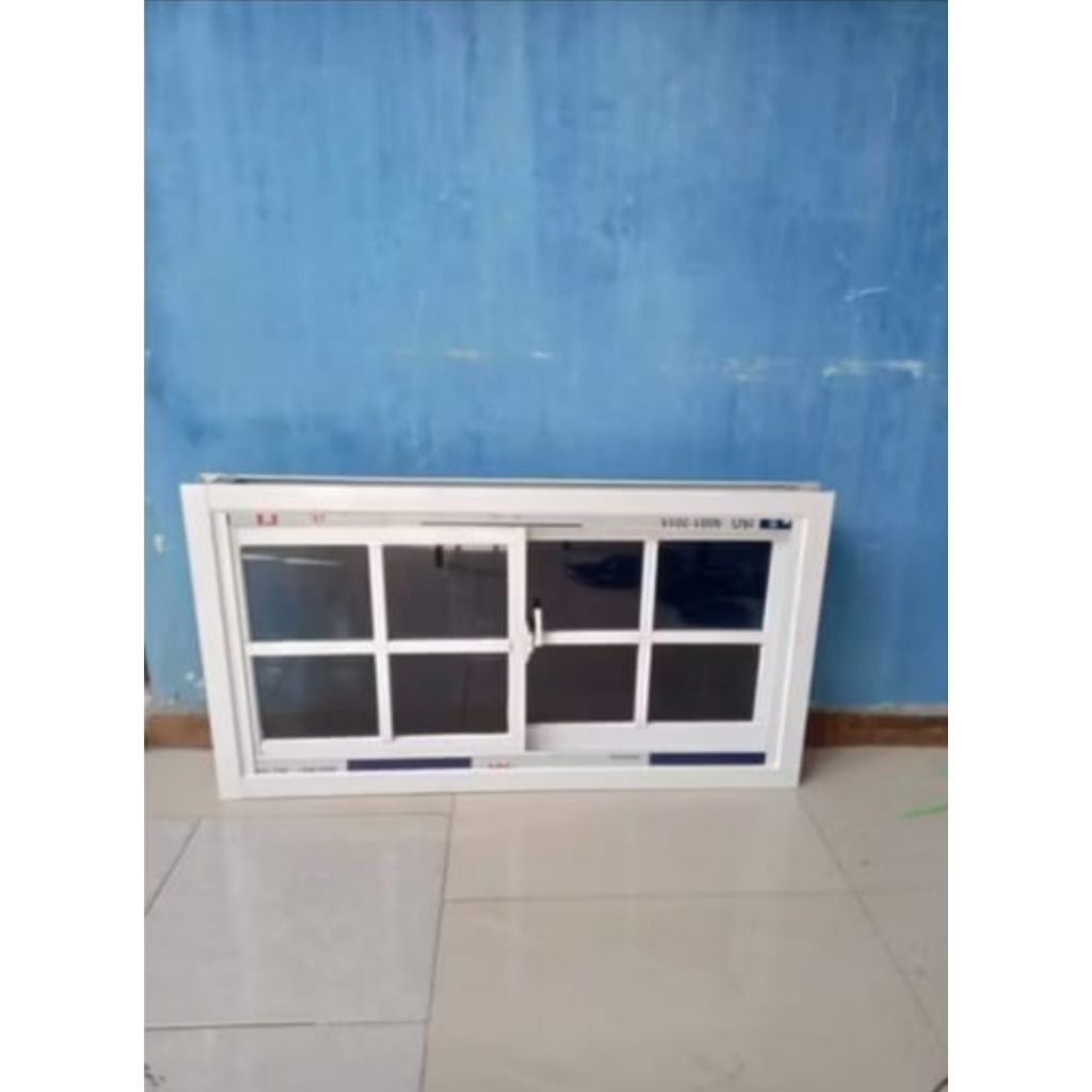 kusen+jendela sliding Aluminium 1 set ukuran 100x50