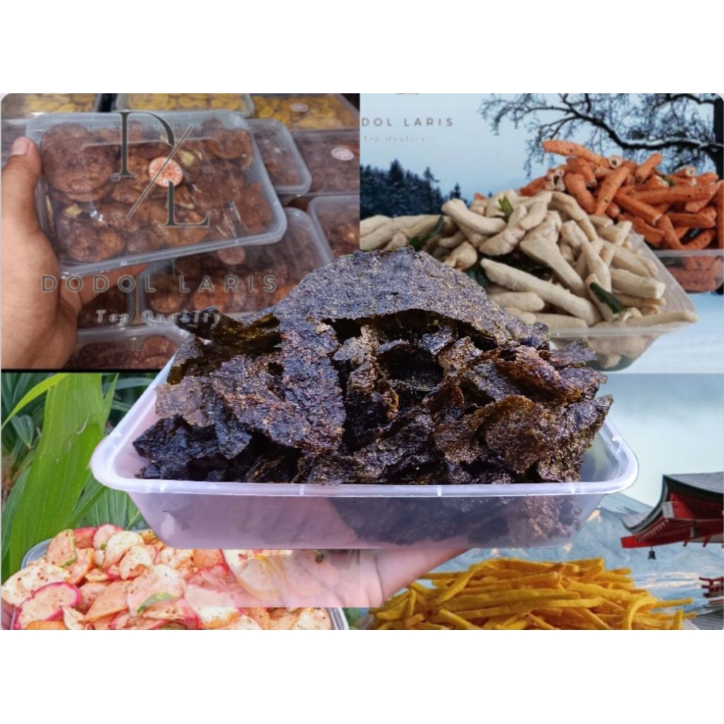 RUMPUT LAUT PANGGANG & ANEKA CEMILAN KERING BOX 500ML PRODUK UMKM