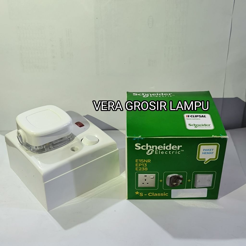 Schneider Electric stop kontak AC set Clipsal Classic Out bow OB tempel tembok