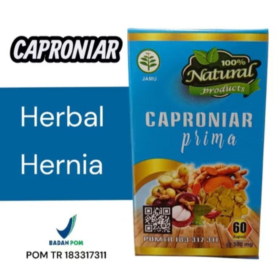 Caproniar 1 Botol Obat Herbal Hernia turun berok untuk pria/wanita
