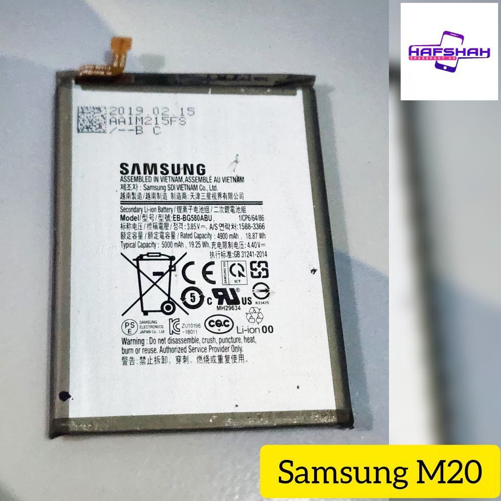 Baterai Batre Samsung M20 Ori copotan hp