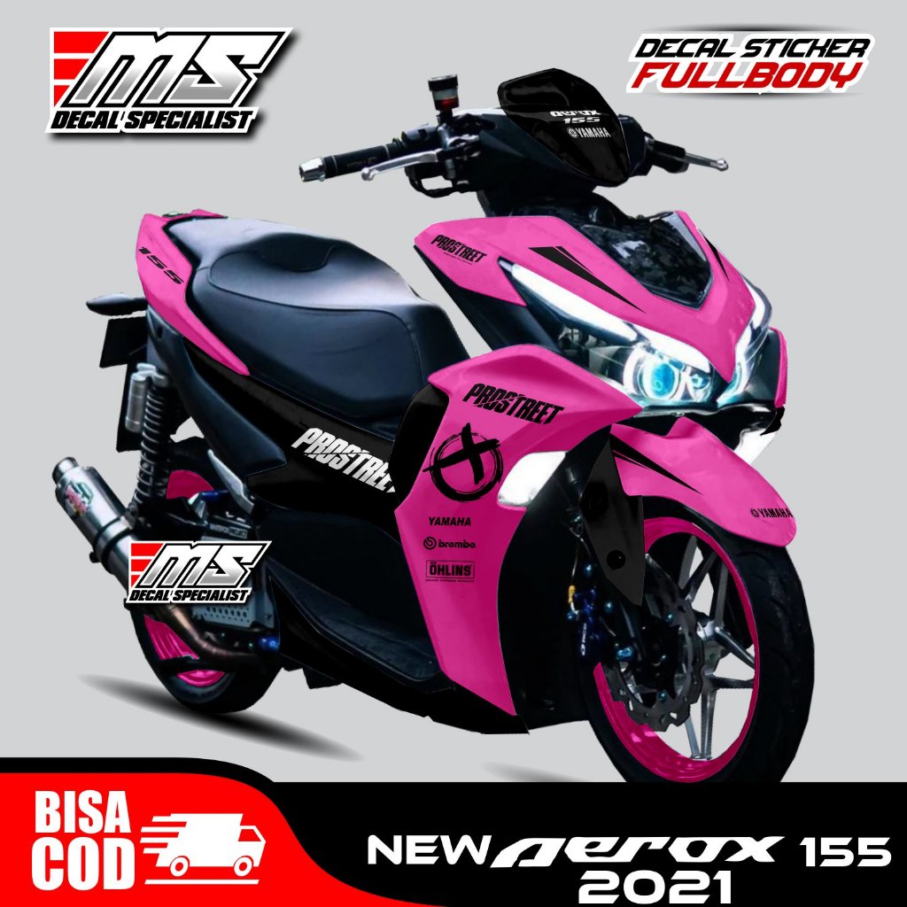 Decal New Aerox 155 2021 full body stiker decal cuting motif Prostreet