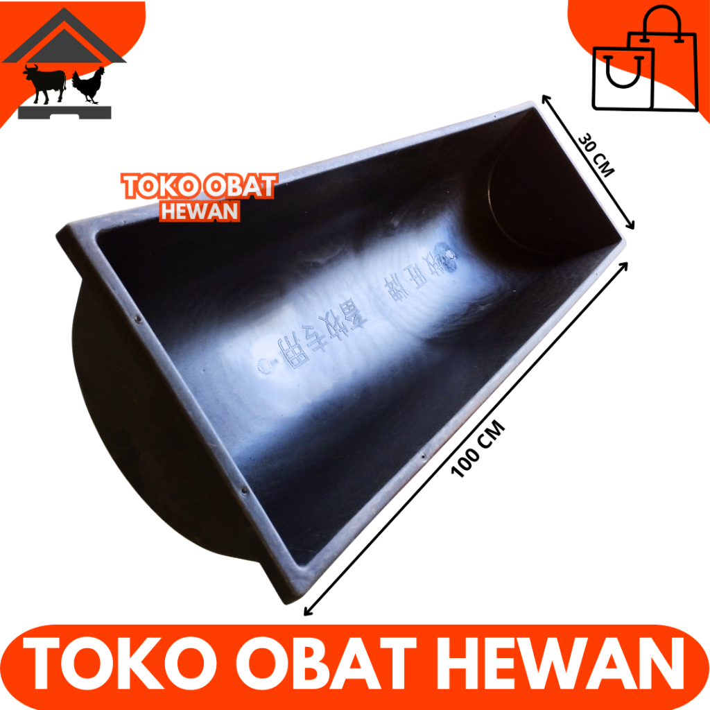 TEMPAT PAKAN KAMBING HITAM - Tempat Makan Kambing - Wadah Pakan Kambing - Palung Pakan Kambing Domba