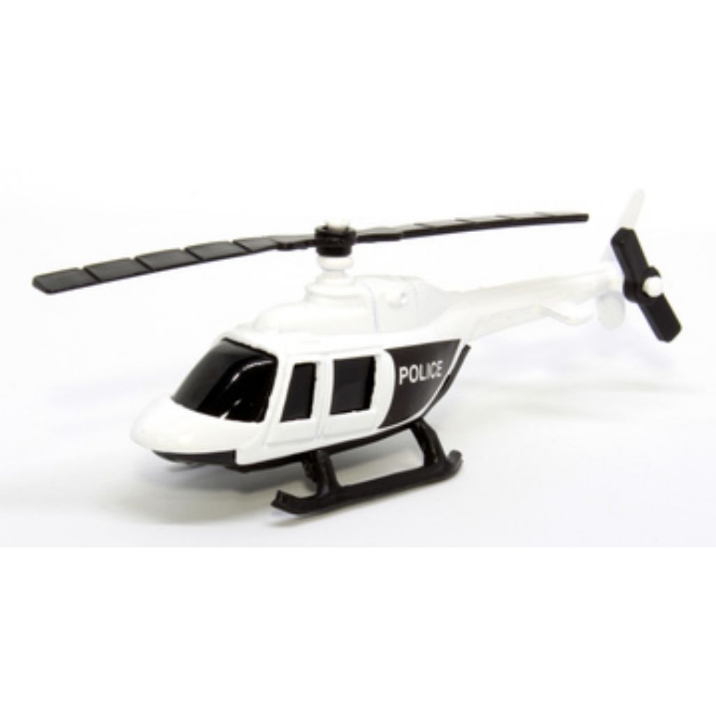 MAISTO 11044 Diecast Miniatur Pesawat Helikopter Polisi Mainan