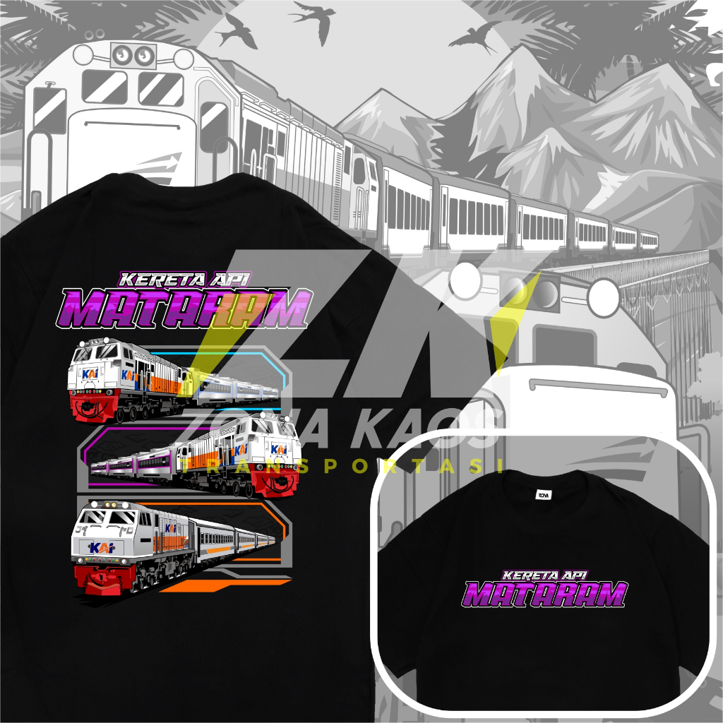( FREE STIKER ) KAOS KERETA API MATARAM KAI ANAK DAN DEWASA - BAJU KERETA API KAI ANAK DAN DEWASA