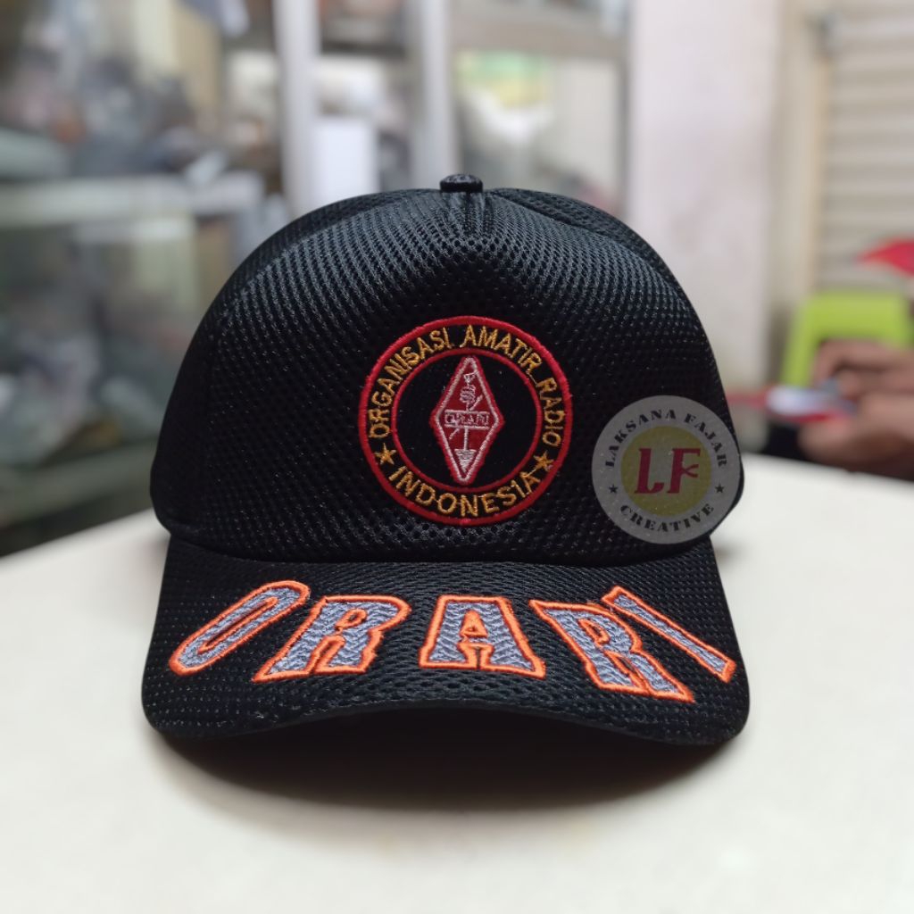 topi ORARI gratis bordir nama dan callsign